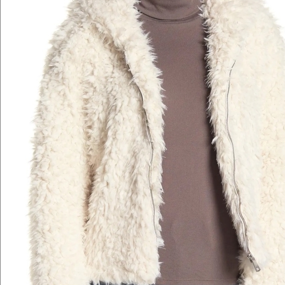 Avec Les Filles Off-White Teddy Jacket